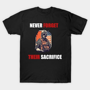 Memorial Day - Never Forget Their Sacrifice T-Shirt